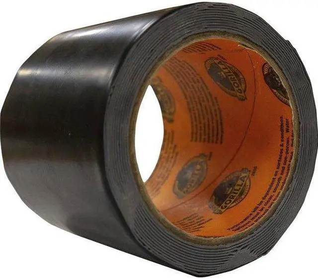 Alt view image 12 of 13 - Gorilla 4 In. x 10 Ft. Waterproof Patch & Seal Repair Tape, Black 4612502