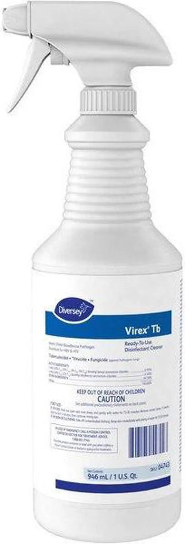Alt view image 2 of 2 - DIVERSEY 04743 Disinfectant Cleaner, Trigger Spray Bottle, Lemon, 12 PK