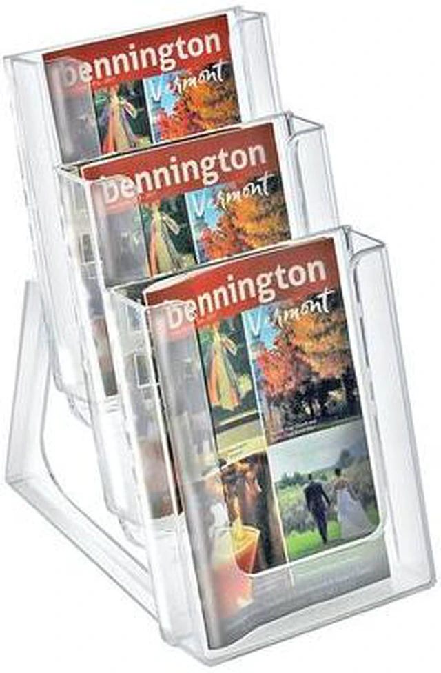 Alt view image 2 of 3 - AZAR DISPLAYS 252305 Three-tier Modular Bifold Brochure Holder, PK2
