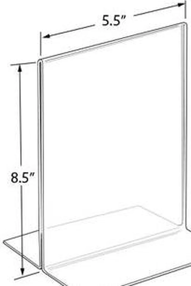 Alt view image 2 of 3 - AZAR DISPLAYS 152733 5.5"W x 8.5"H Double-Foot Two Sided Sign Holder, PK10