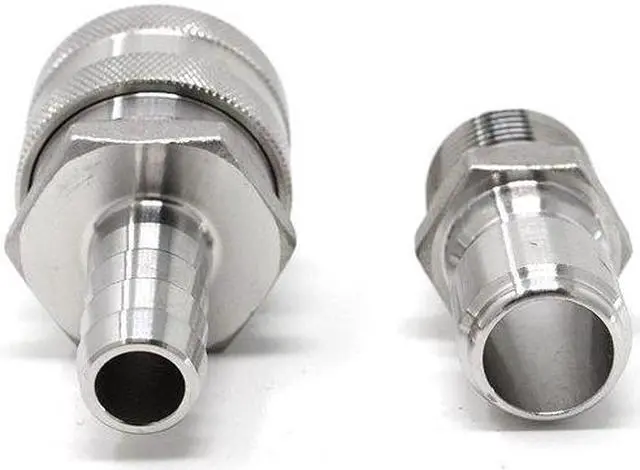 Alt view image 2 of 6 - CONCORD PF-QD-BRF-MMNPT 304 Stainless Steel Quick Disconnect Barb Hose to MPT