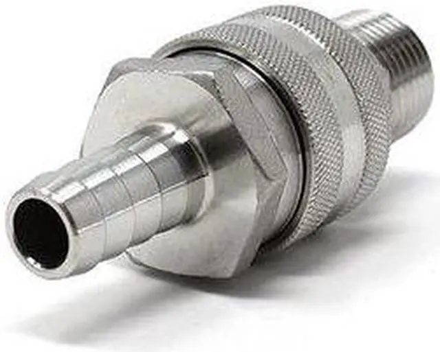 Alt view image 3 of 6 - CONCORD PF-QD-BRF-MMNPT 304 Stainless Steel Quick Disconnect Barb Hose to MPT