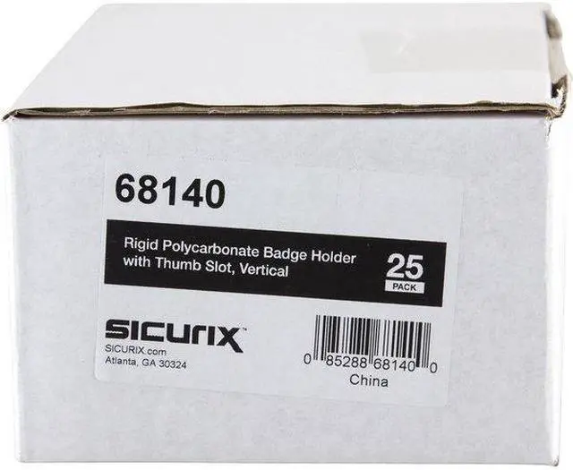 Alt view image 4 of 8 - SICURIX Rigid PC ID Badge Dispensers with Thumb Slot - Vertical - Support 2.50" x 3.50" Media - Vertical - Polycarbonate - 25 / Pack - Clear