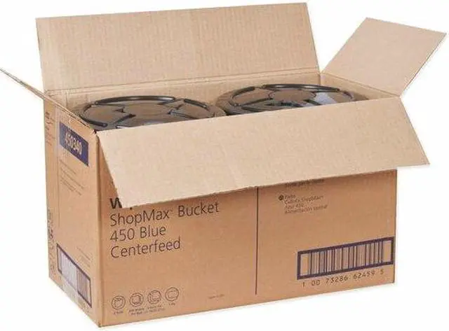 Alt view image 3 of 7 - TORK 450340 Tork ShopMax Heavy Duty Centerfeed Dry Wipe Bucket Blue W22, High