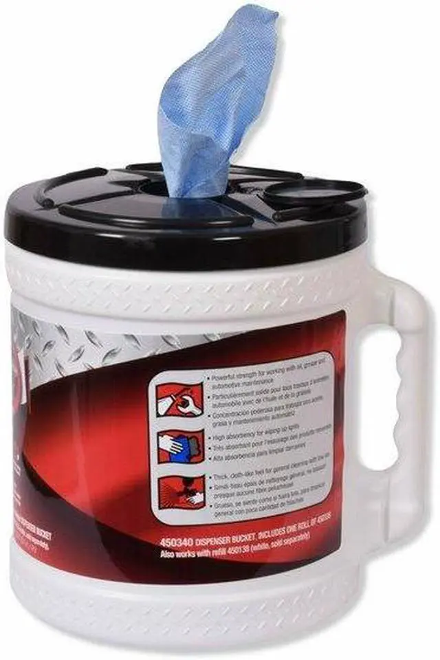 Alt view image 5 of 7 - TORK 450340 Tork ShopMax Heavy Duty Centerfeed Dry Wipe Bucket Blue W22, High