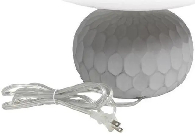 Alt view image 6 of 11 - Lalia Home Concrete Thumbprint Table Lamp with White Fabric Shade