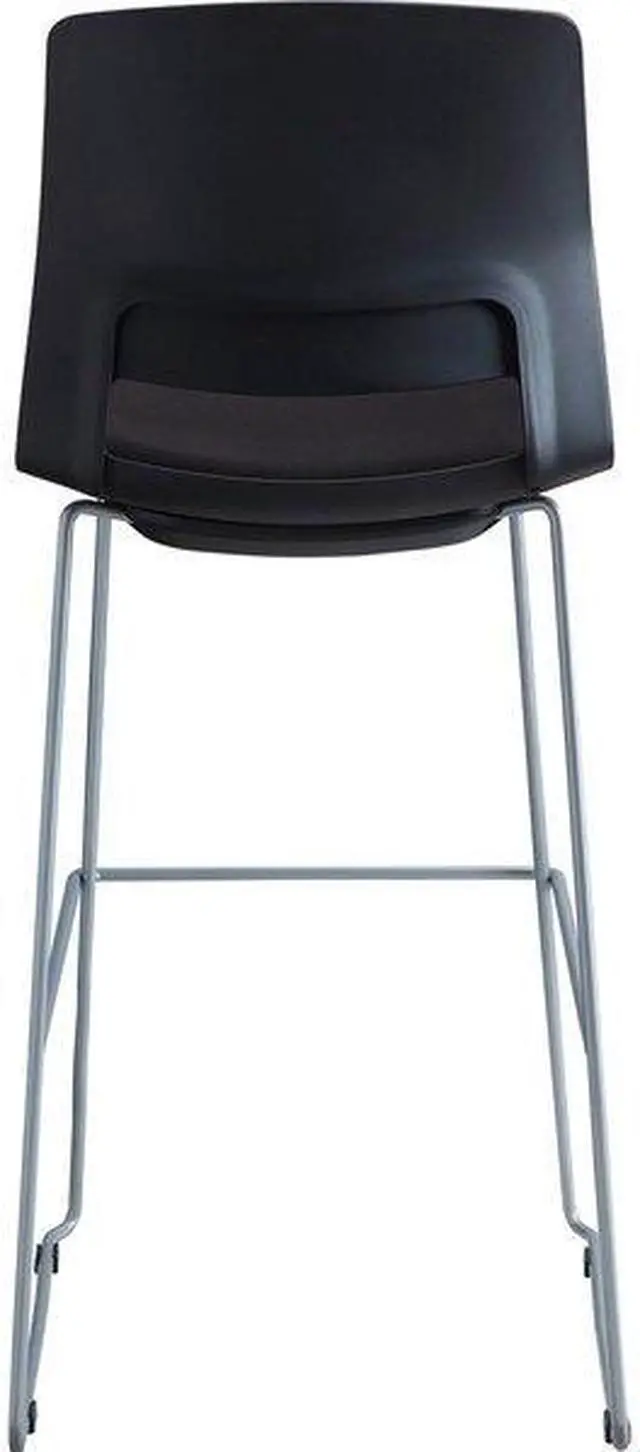 Alt view image 5 of 5 - LORELL 42951 Artic Series Stack Stool Fabric Black, Foam Seat Black Back, PK2