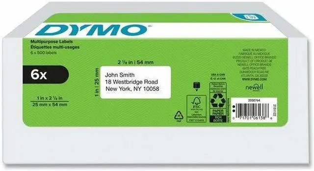 Alt view image 10 of 19 - Dymo Labels LabelWriter 2-1/8"Wx1"H 6 RL/PK White 2050764