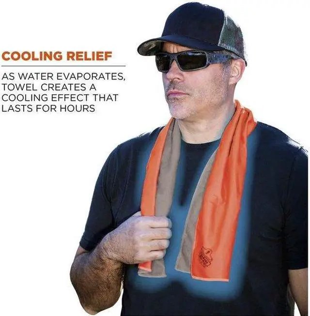 Alt view image 7 of 7 - ERGODYNE 6602MF Cooling Towel,Lime,40-7/8inL x 9-3/4inW