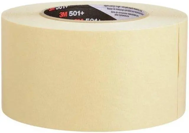 Alt view image 5 of 7 - 3M 501+ Painter's Tape, 72 mm W x 55 m L, 7.3 mil Thick, Tan, Rubber Adhesive,