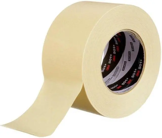 Alt view image 7 of 7 - 3M 501+ Painter's Tape, 72 mm W x 55 m L, 7.3 mil Thick, Tan, Rubber Adhesive,
