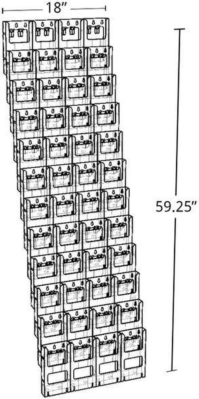 Alt view image 3 of 3 - AZAR DISPLAYS 252327 48-Pocket Trifold Wall Mount. Inside Dimension: 4.375"W