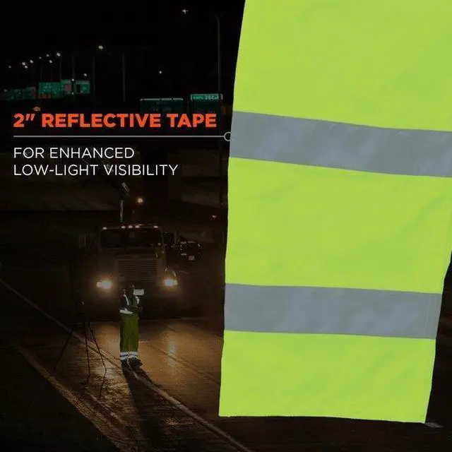 Alt view image 2 of 2 - ERGODYNE 8915 Rain Pants, Breathable, Hi-Vis Lime, 2XL