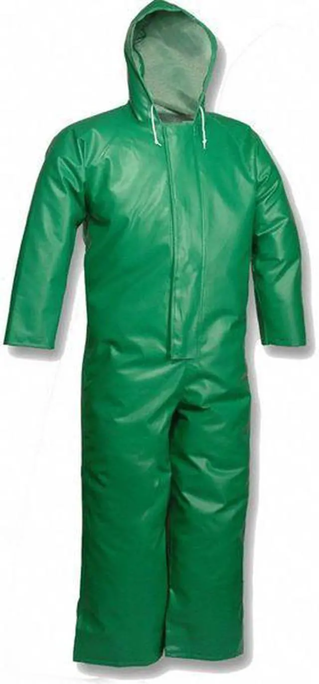 Alt view image 3 of 4 - TINGLEY V41108 Flame Resistant Coverall Rain Suit, PVC, 17 mil Thick, Attached