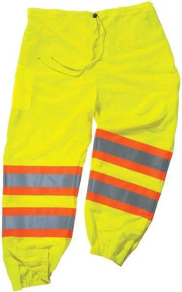 Alt view image 2 of 2 - ERGODYNE 8911 4XL/5XL Class E Two-Tone Pants, Lime