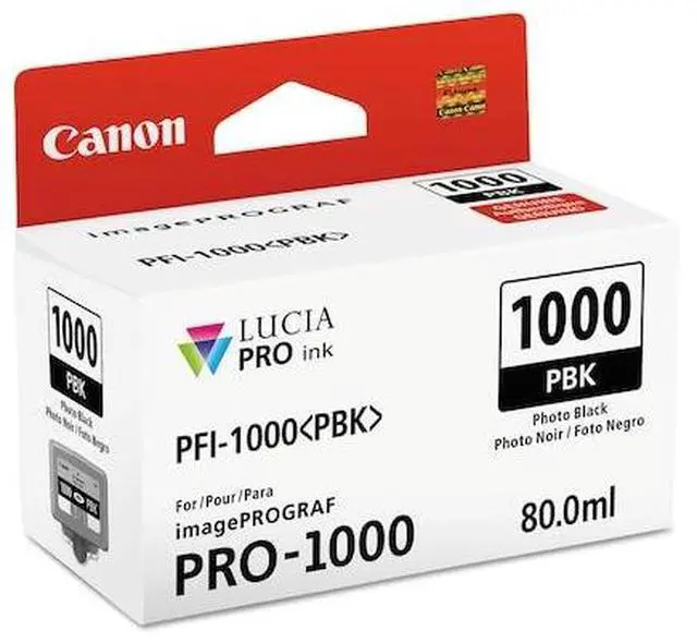 Alt view image 4 of 11 - Canon PFI-1000 PBK Photo Black LUCIA PRO ink for imagePROGRAF PRO-1000 #0546C002