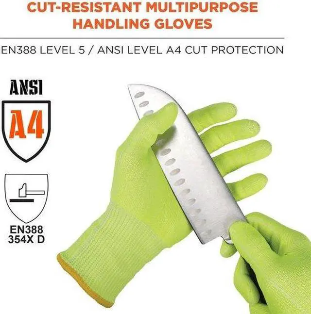 Alt view image 2 of 7 - ERGODYNE 7040-CASE 2XL Lime Cut Resistant Food Grade Gloves - Case of 144 PK