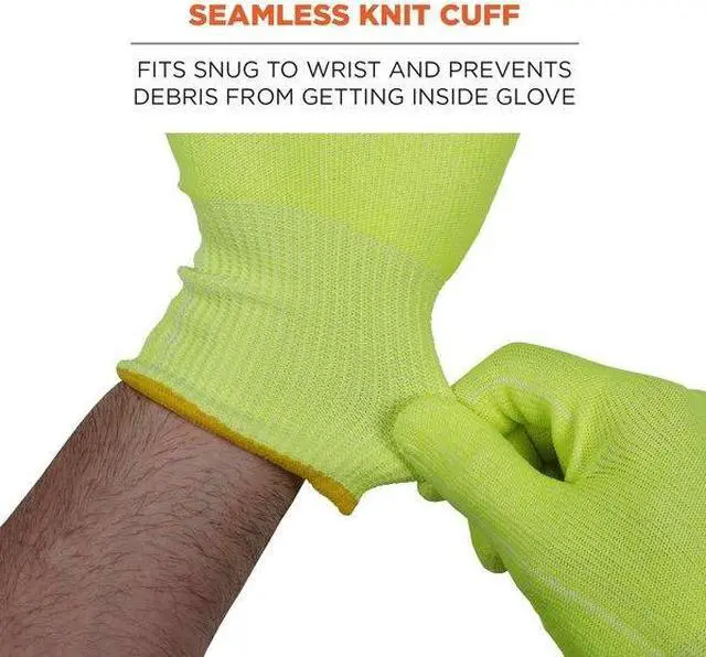 Alt view image 5 of 7 - ERGODYNE 7040-CASE 2XL Lime Cut Resistant Food Grade Gloves - Case of 144 PK