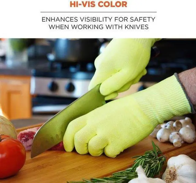 Alt view image 6 of 7 - ERGODYNE 7040-CASE 2XL Lime Cut Resistant Food Grade Gloves - Case of 144 PK