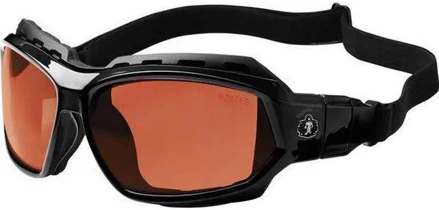 Alt view image 2 of 6 - ERGODYNE LOKI-PZ LOKI, Safety Glasses, Uncoated, Copper Lens, Black Frame,