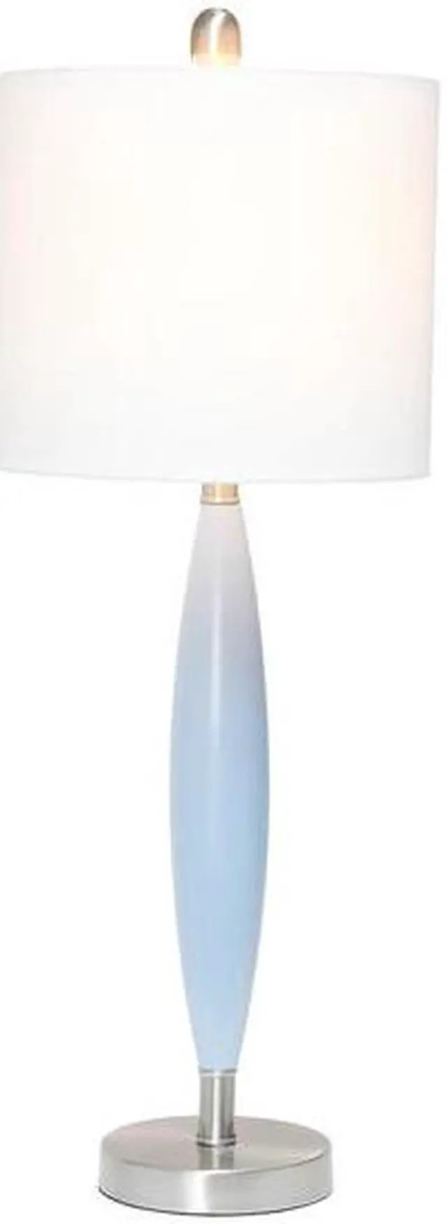Alt view image 10 of 12 - Lalia Home Stylus Table Lamp with White Fabric Shade, Blue