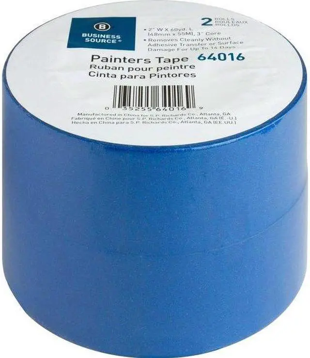Alt view image 6 of 8 - Business Source Painters Tape Multisurface 2"x60 Yards 2 Roll/PK BE 64016