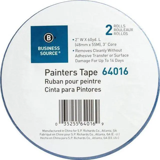 Alt view image 7 of 8 - Business Source Painters Tape Multisurface 2"x60 Yards 2 Roll/PK BE 64016
