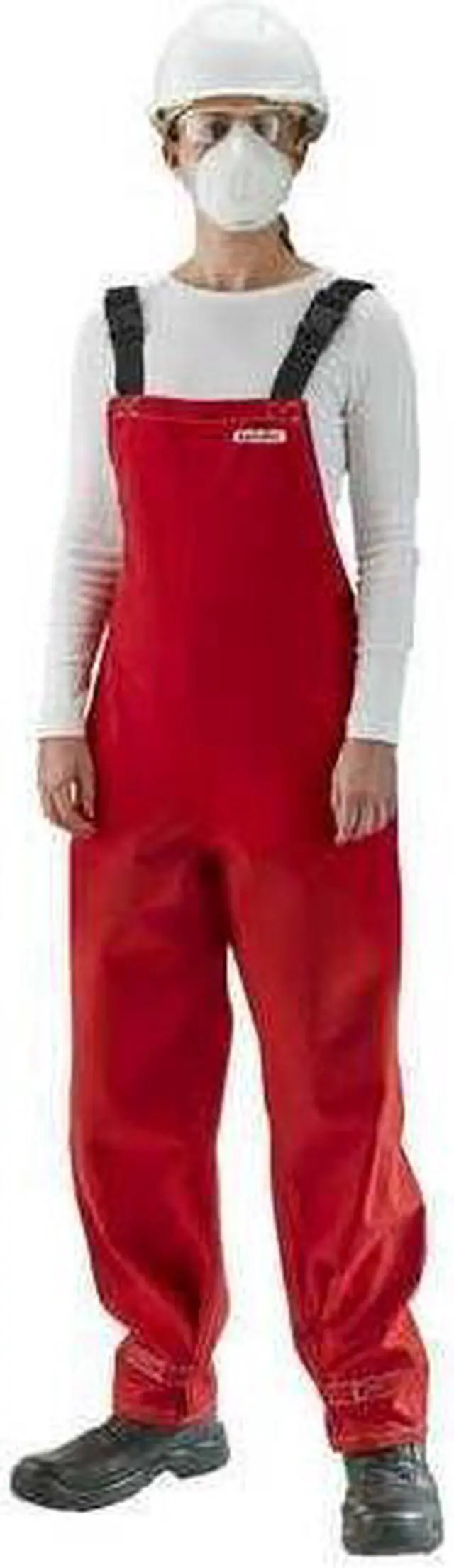 Alt view image 2 of 3 - ANSELL 66-662 66-662 Alphatec Breathable Red Poly Bibbed Overall, Polyester, 31