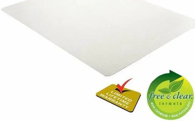 Alt view image 13 of 15 - deflecto EconoMat Rectangle 46" x 60" Studded Low Pile Clear CM11442FCOM