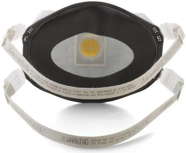 Alt view image 6 of 7 - 3M 8233 Disposable Respirator, N100, Molded, Dual, Adjustable, Metal Nose Clip,