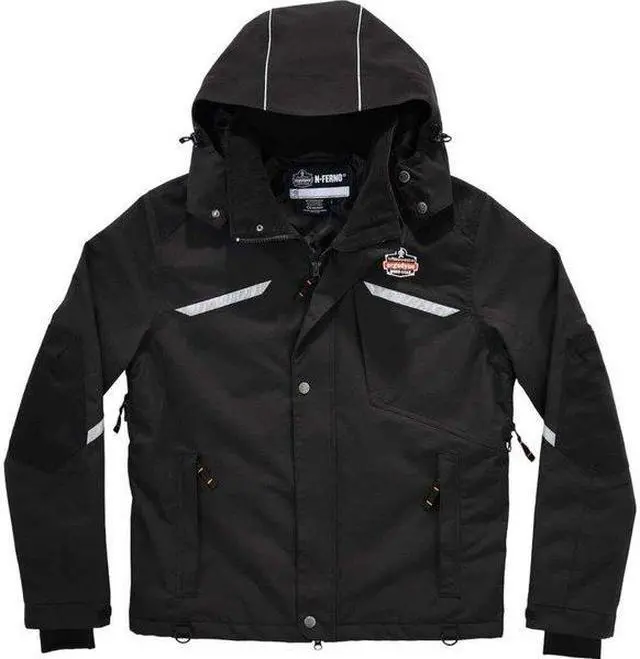 Alt view image 5 of 5 - N-FERNO 6466 Jacket, 500d Nylon, Zipper with Storm Flap, Black, 2XL