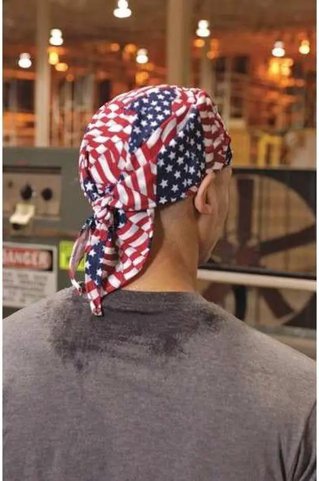 Alt view image 9 of 11 - Ergodyne 150-12485 Chill-Its 6615 High Performance Dew Rag Flames