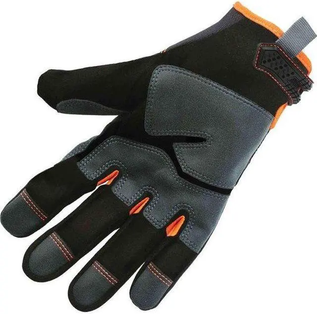Alt view image 3 of 3 - PROFLEX BY ERGODYNE 810 Mechanics Gloves, AX Suede Palm, XL, Black/Gray