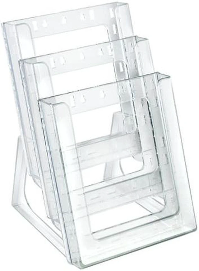 Alt view image 2 of 3 - AZAR DISPLAYS 252304 Three-tier Modular Letter Brochure Holder, PK2