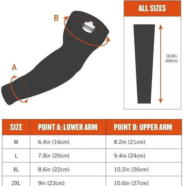 Alt view image 3 of 3 - ERGODYNE 6690 Protective Sleeve,Polyester/Spandex,M