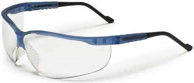 Alt view image 2 of 2 - CONDOR 4VAZ1 Nome, Safety Glasses, Anti-Scratch, Clear Lens, Blue Frame,