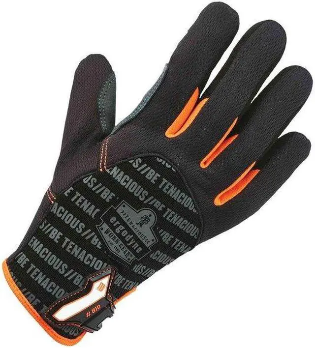Alt view image 2 of 2 - PROFLEX BY ERGODYNE 810 Mechanics Gloves, AX Suede Palm, S, Black/Gray