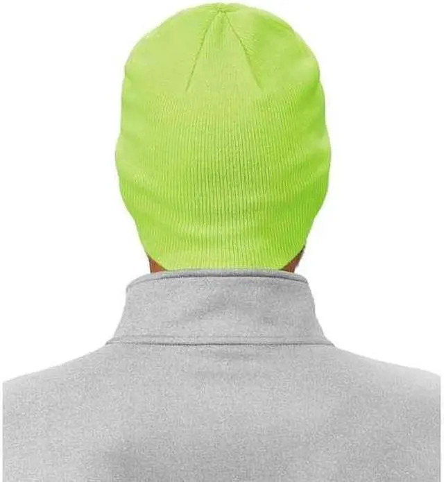 Alt view image 4 of 15 - ERGODYNE 6812 Lime Ribbed Knit Beanie,PK6