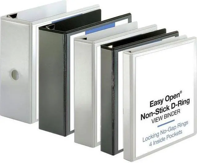 Alt view image 5 of 9 - Business Source View Binder Locking D-Ring 3" Capacity Letter White 26961