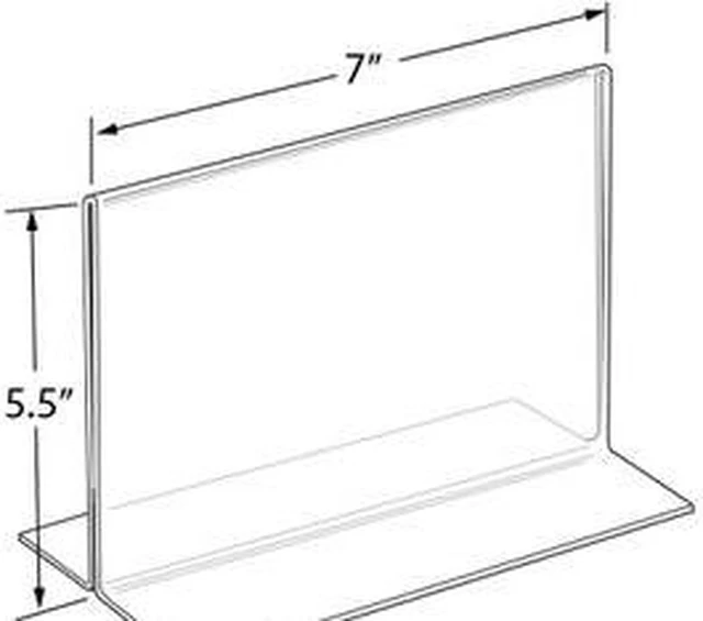 Alt view image 2 of 3 - AZAR DISPLAYS 152721 7"W x 5.5"H Double-Foot Two Sided Sign Holder, PK10