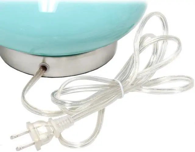 Alt view image 7 of 12 - Lalia Home Glass Dollop Table Lamp with White Fabric Shade, Seafoam