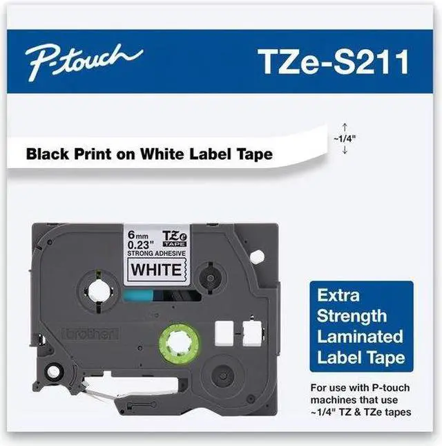 Alt view image 4 of 7 - Indoor/Outdoor PET Label Tape Cartridge, Black/White, 15/64"W x 26 ft. 2-13/32"