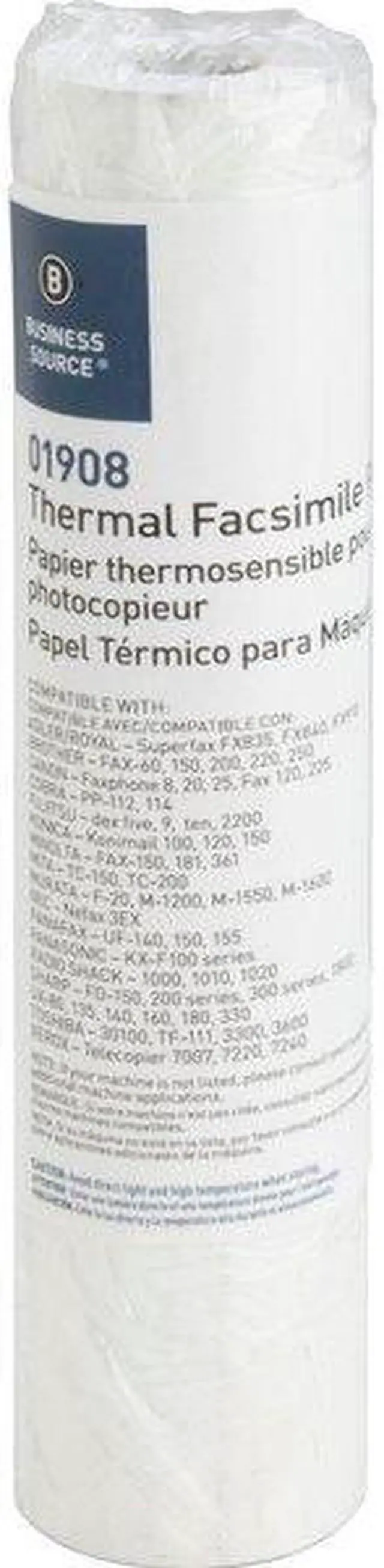 Alt view image 5 of 6 - Business Source Fax Paper 1/2" Core "H" Sensitivity 8-1/2"x98' WE 01908