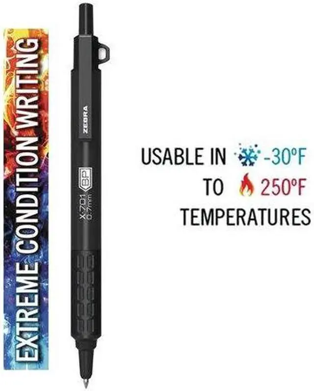 Alt view image 17 of 18 - X-701 Retractable Ballpoint Pen, Fine 0.7mm, Black Ink, Black Barrel 29811