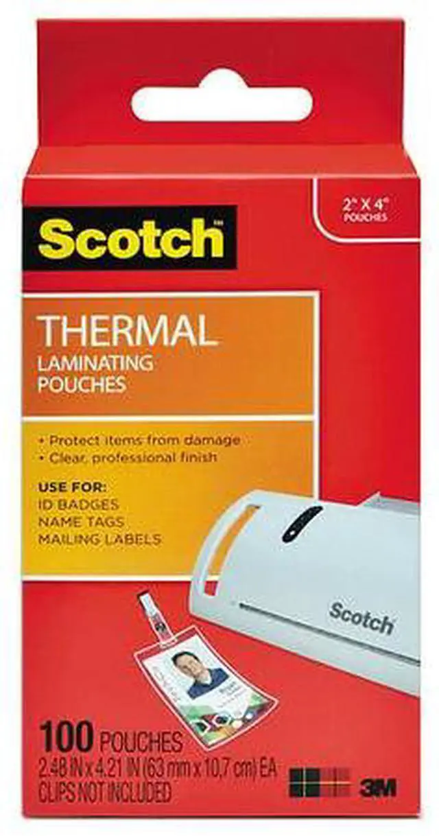 Alt view image 7 of 17 - Laminating Pouches, 5 mil, 2.25" x 4.25", Gloss Clear, 100/Pack