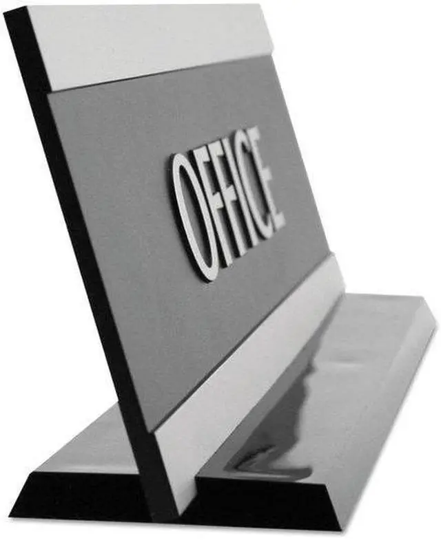 Alt view image 3 of 6 - Century Series Office Sign OFFICE 9 x 3 Black/Silver 4762