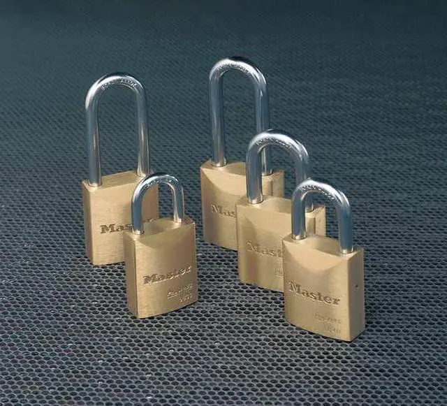 Alt view image 3 of 5 - 470 6850 5 PIN BRASS REKEYABLE PADLOCK KEYED DIFFE 1 EA