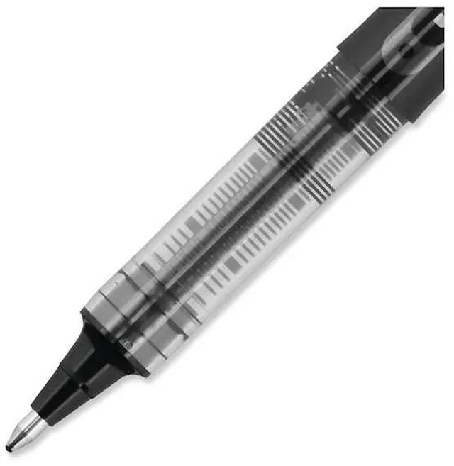 Alt view image 17 of 17 - Uni-ball VISION Roller Ball Pen, Bold 1 mm, Black Ink, Black Barrel, Dozen