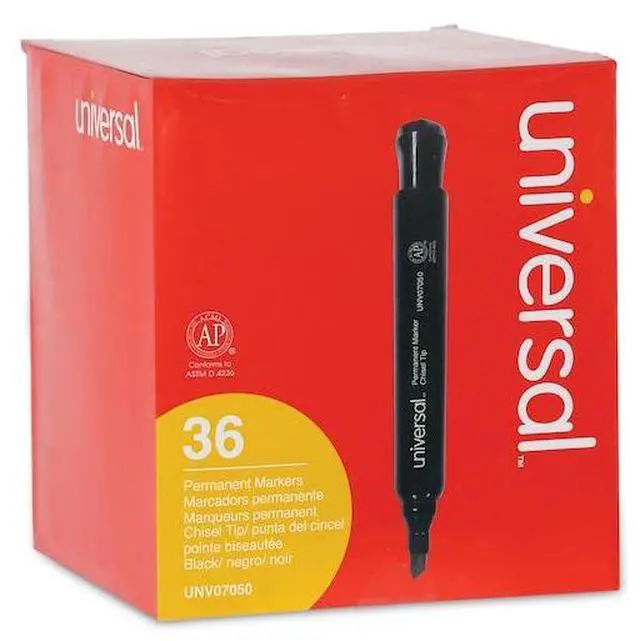 Alt view image 8 of 13 - Universal Chisel Tip Permanent Marker - UNV07050