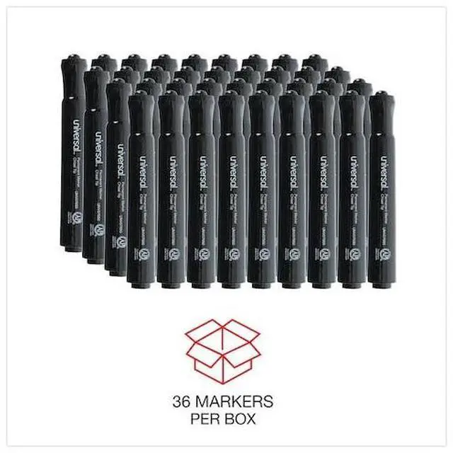 Alt view image 9 of 13 - Universal Chisel Tip Permanent Marker - UNV07050
